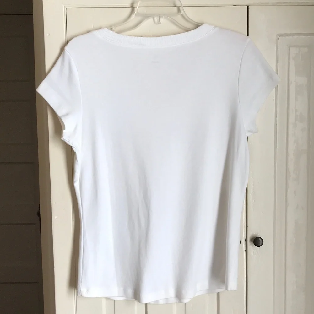 CASLON WHITE COTTON TEE SHIRT NWOT - Picture 2 of 5